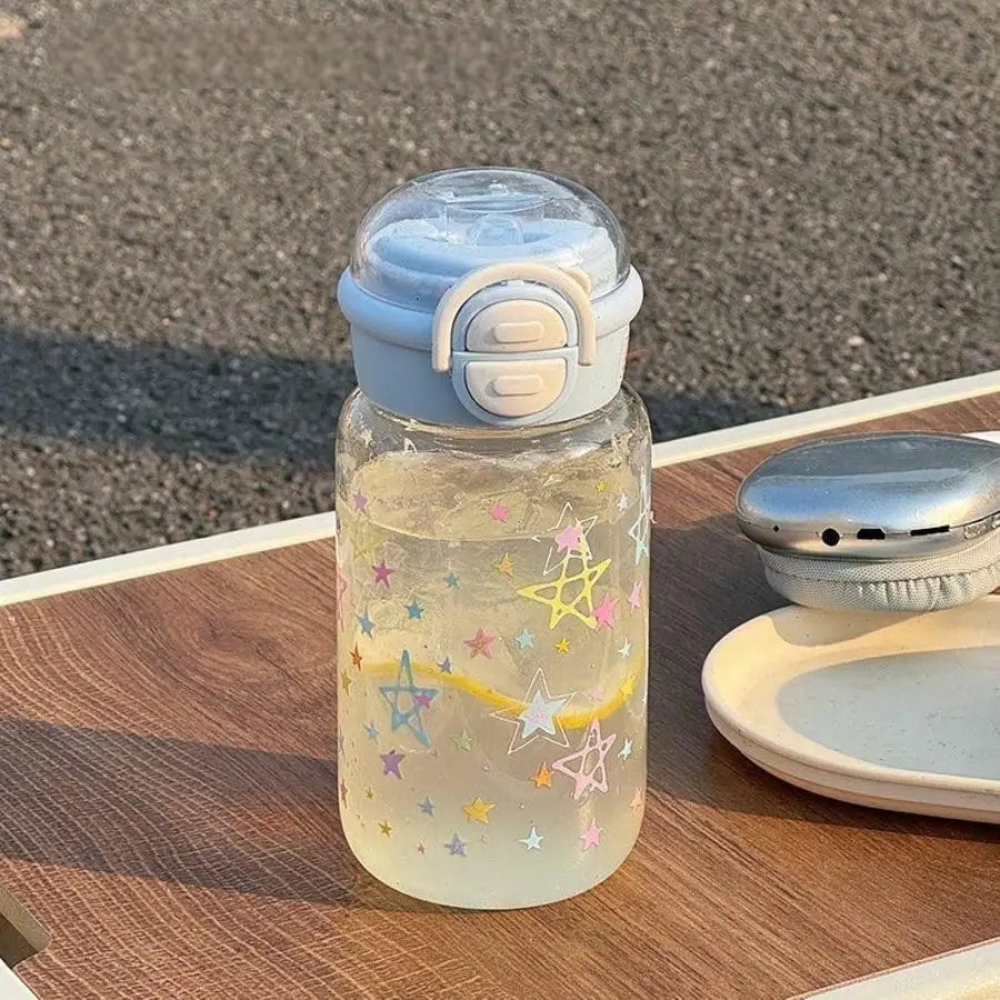 Butterfly Bow Glass Tumbler with Straw & Leakproof Lid