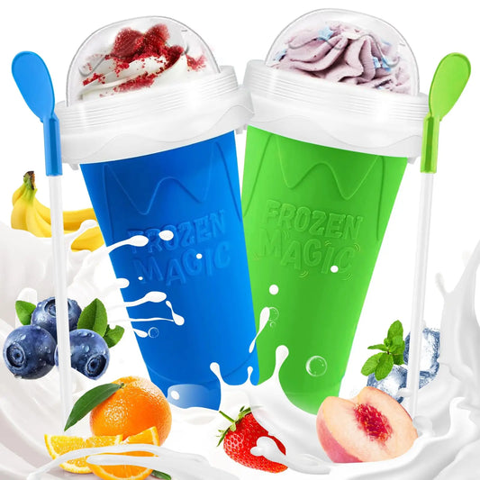 DIY Magic Slushie Maker Cup with Lid & Straw