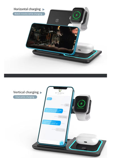3-in-1 Foldable Wireless Charging Station