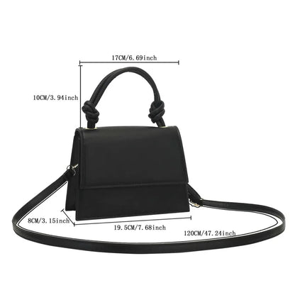 Solid Pu Leather Shoulder Bag