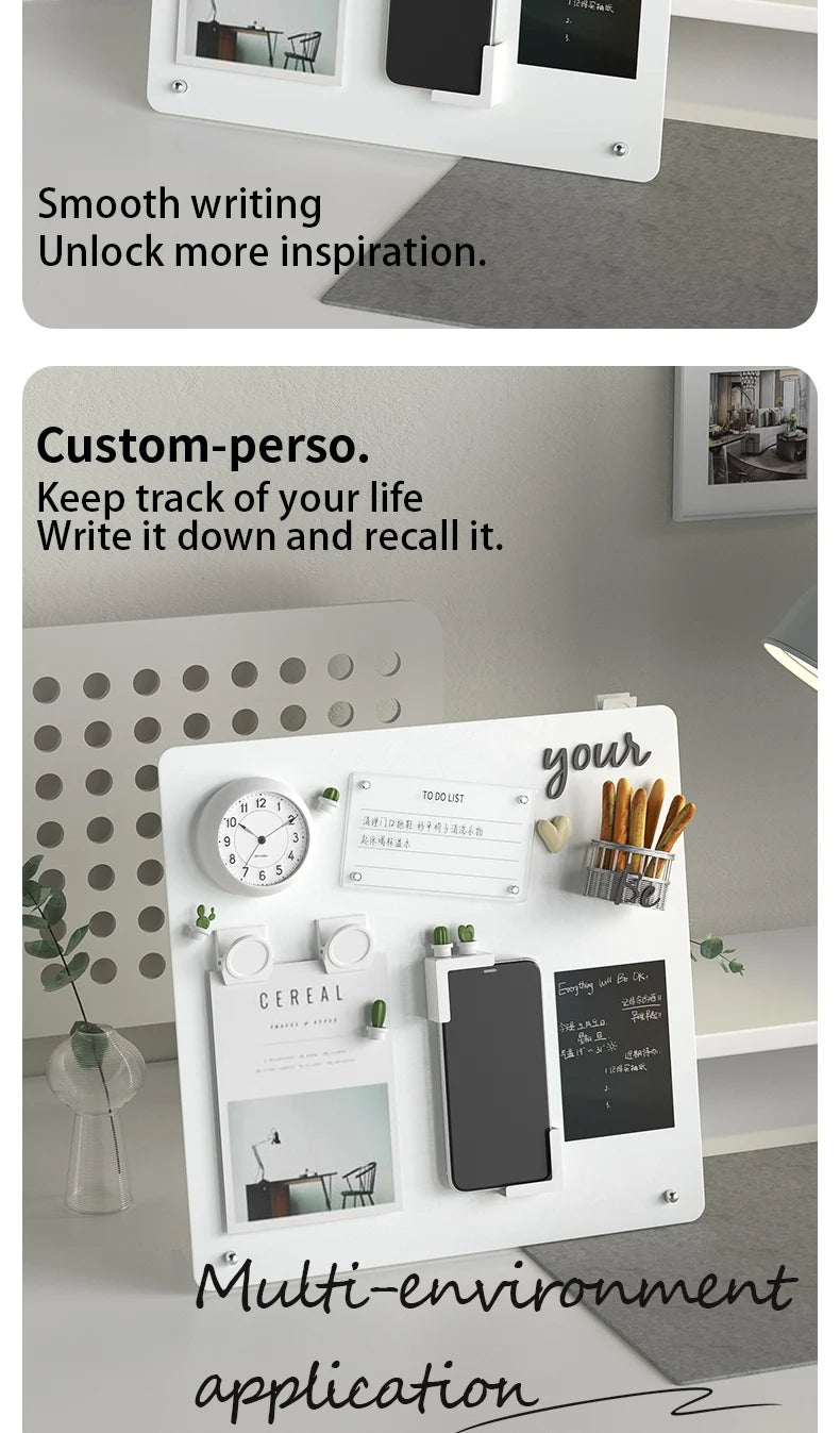 Magnetic Tabletop Bulletin Board with Stand