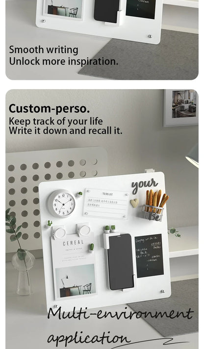 Magnetic Tabletop Bulletin Board with Stand