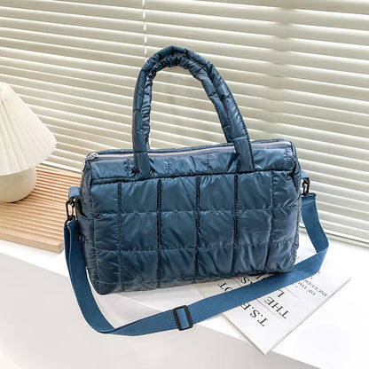 Quilted Waterproof Nylon Tote Bag