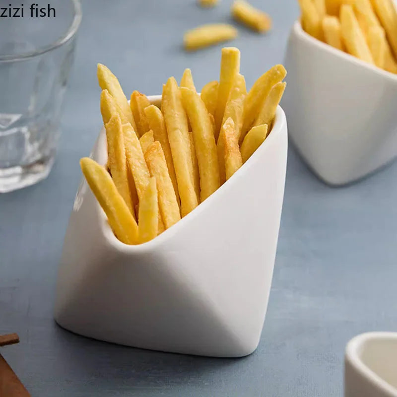 Creative Irregular Ceramic Snack & French Fries Bowl