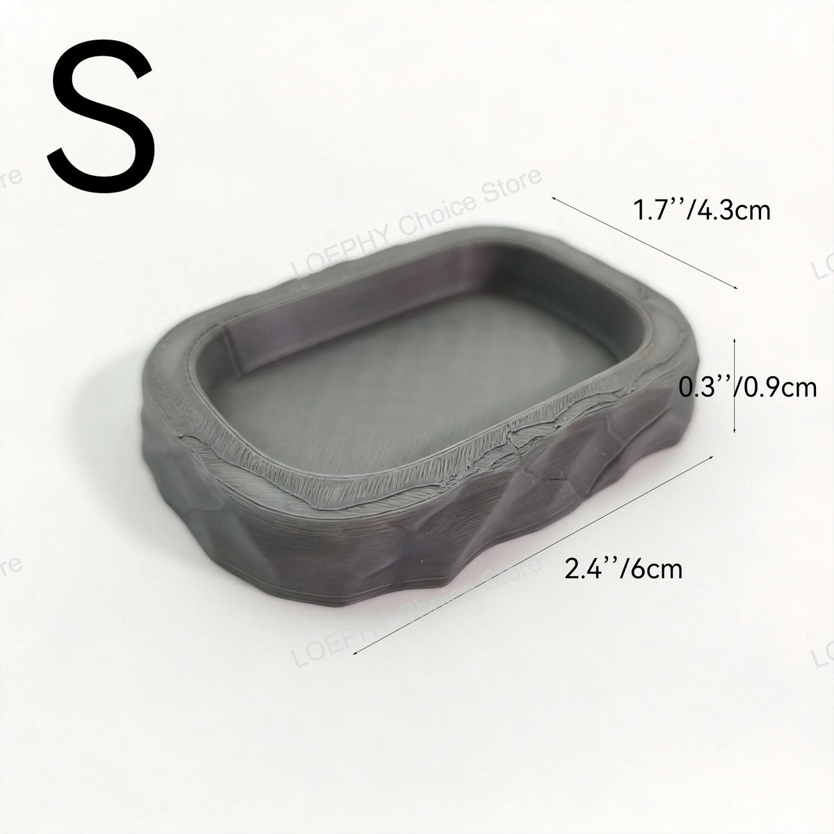 Stone Style Reptile Water Dish Bowl