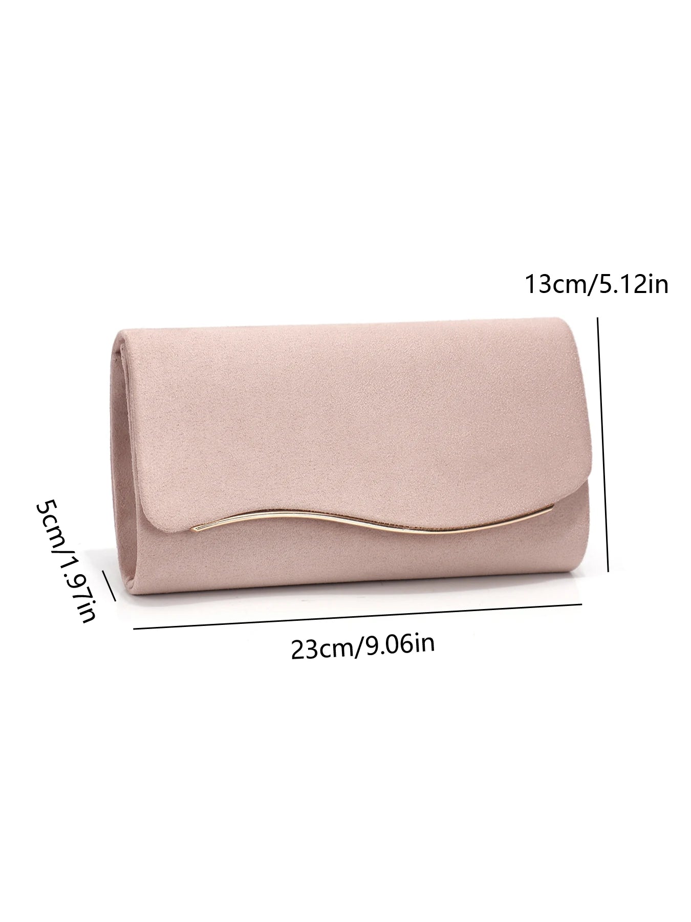 Velvet Envelope Evening Clutch Bag with Chain Strap