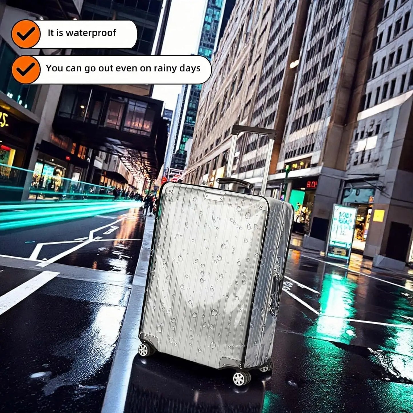 Clear Waterproof PVC Suitcase Cover