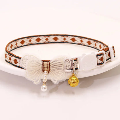 Breakaway Bowknot Cat Collar with Bell