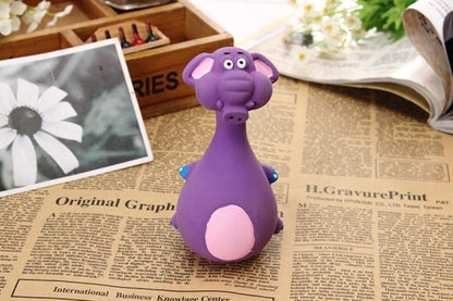 Cartoon Squeaky Rubber Dog Toy