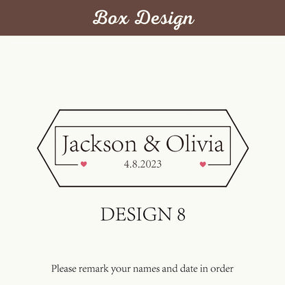 Personalized Wooden Double Ring Box with Clear Window