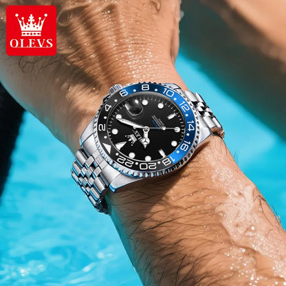 OLEVS 5657 Men's Stainless Steel Quartz Date Watch
