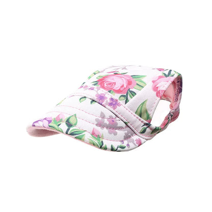 Summer Sunscreen Dog Baseball Cap with Ear Holes