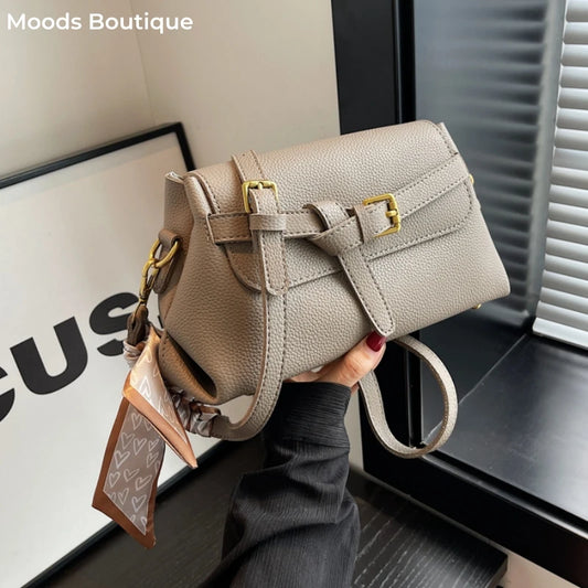 Women’s Lychee-Texture Crossbody Bag