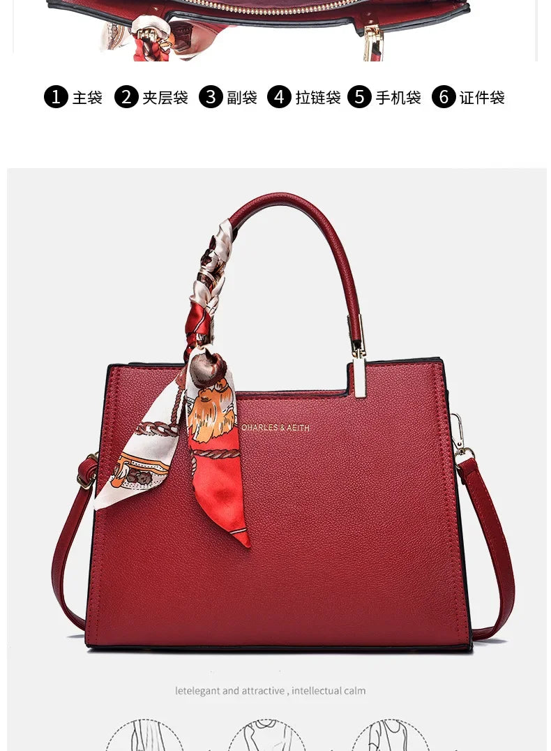 Luxury Women’s Structured Satchel Shoulder & Crossbody Handbag