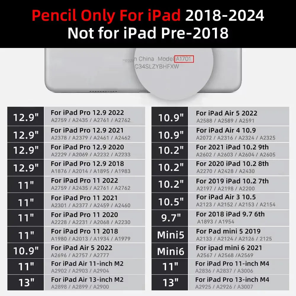 Rechargeable iPad Stylus Pen with Magnetic Attachment