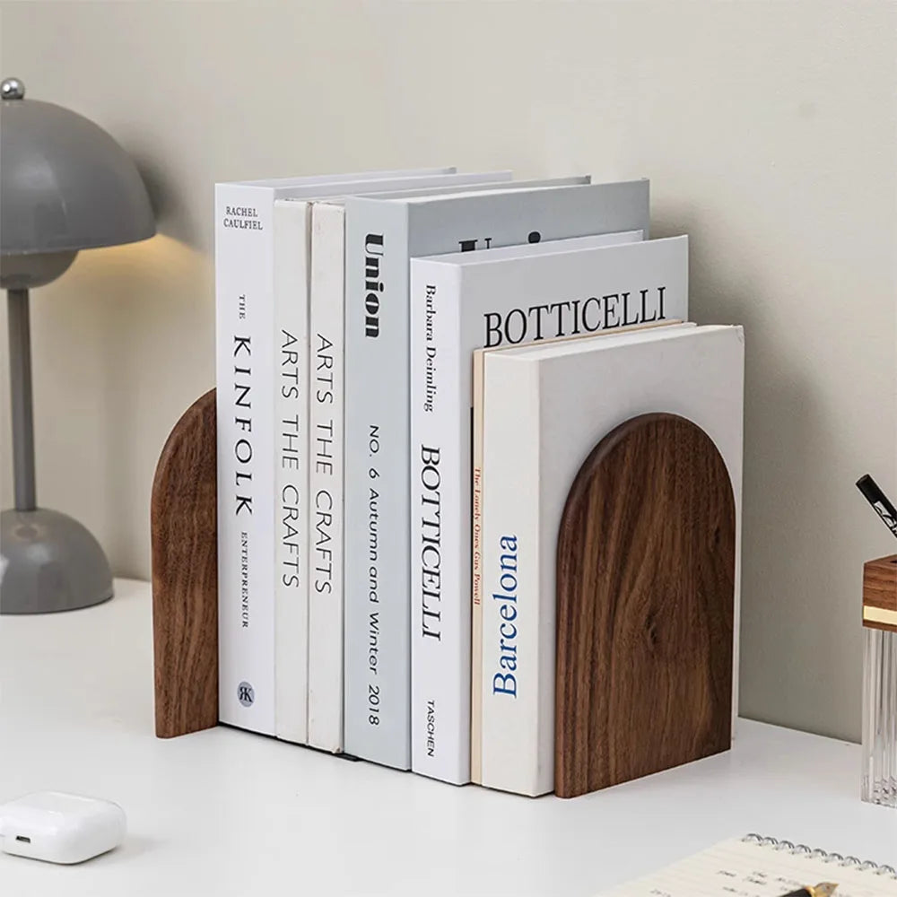 Natural Wooden Bookends