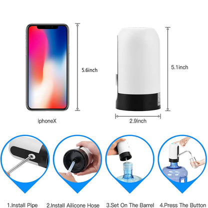 USB Rechargeable Automatic Water Bottle Pump Dispenser
