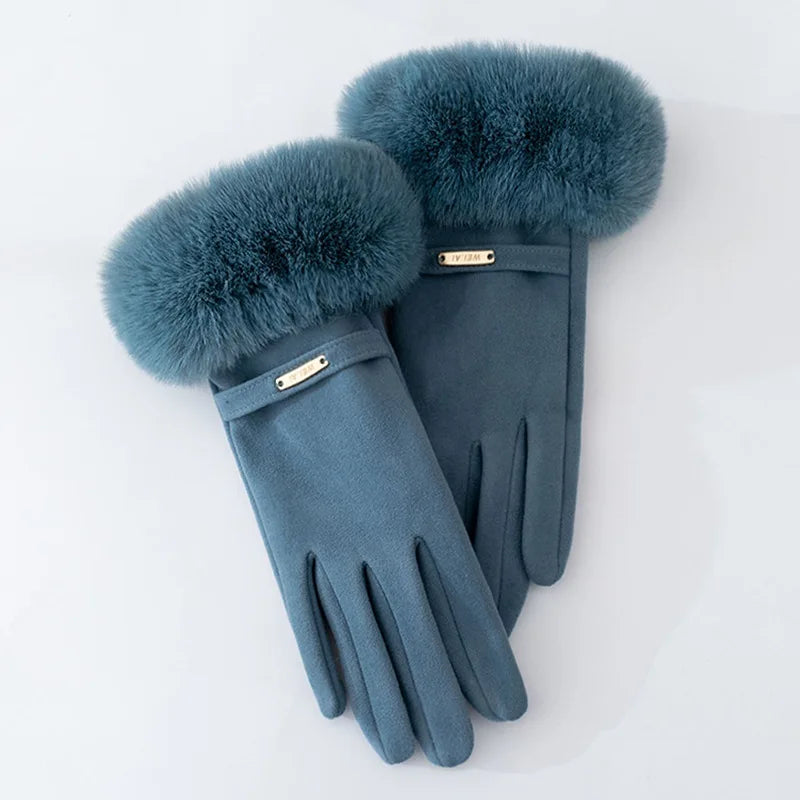 Women’s Winter Cycling Gloves with Velvet Lining