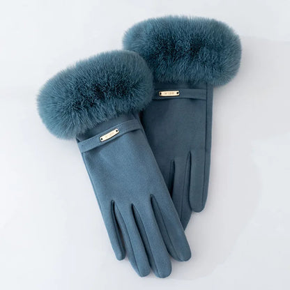 Women’s Winter Cycling Gloves with Velvet Lining