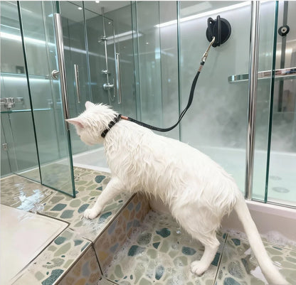 Pet Bathing Restraint Leash with Suction Cup