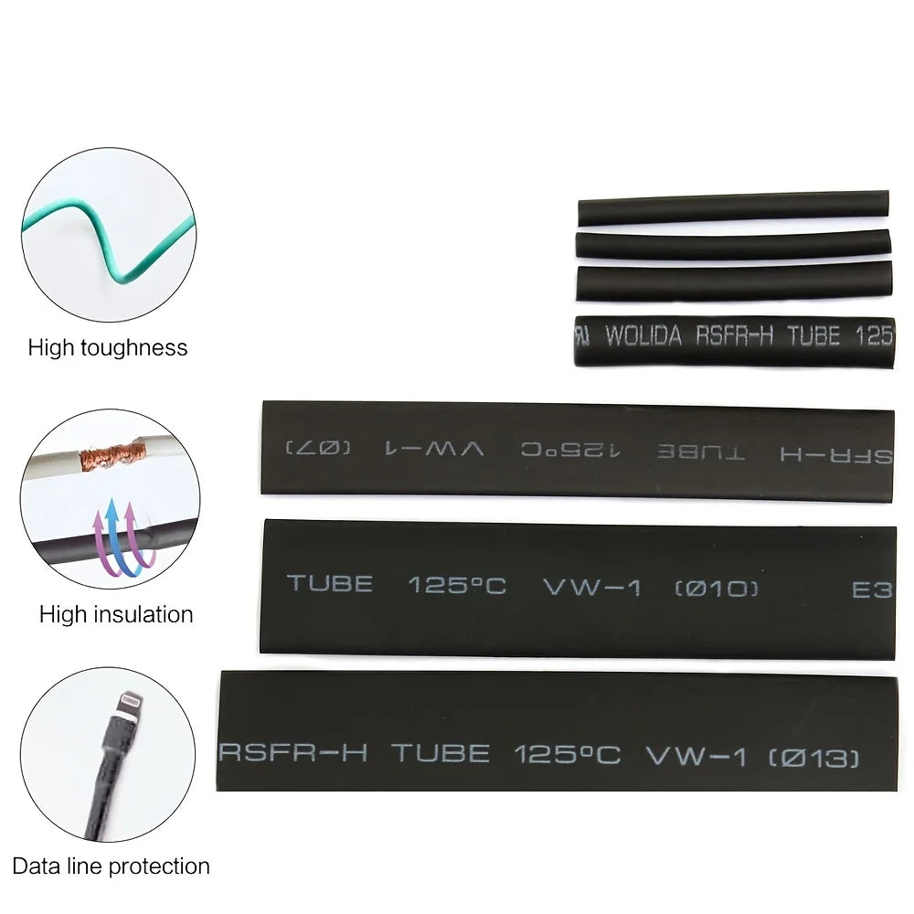 127PCS Heat Shrink Tubing Assortment Kit
