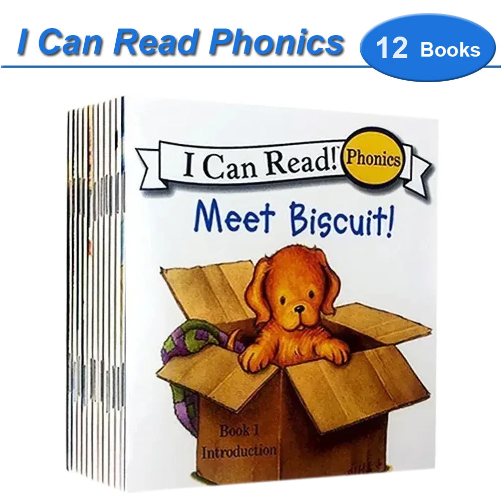 12 Books Set I Can Read Phonics English Picture Books