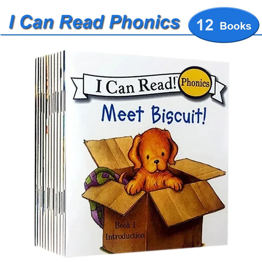 12 Books Set I Can Read Phonics English Picture Books