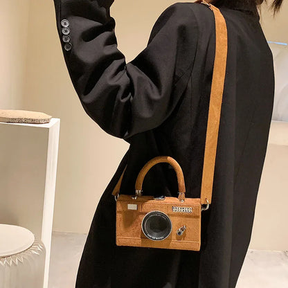 2023 New Women Personalized Fashion Camera Shape Clutch Ladies Casual Mini Crossbody Bag Small Shoulder Bag Purse