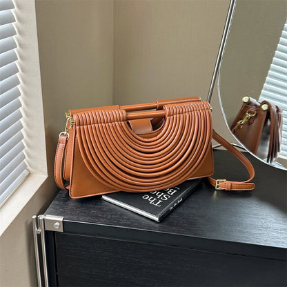 Luxury Ruched Evening Clutch Crossbody Bag