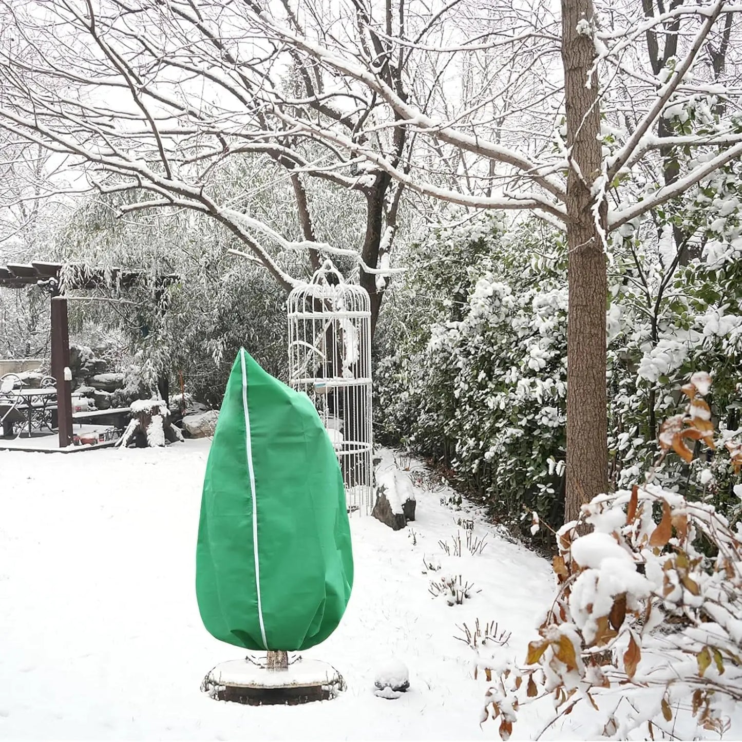 Winter Plant Frost Protection Cover with Drawstring