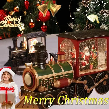 LED Christmas Train Snow Globe Ornament