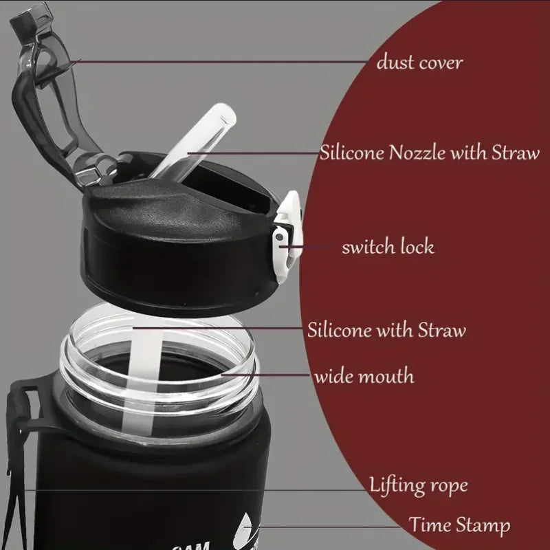Sports Water Bottle with Time Marker