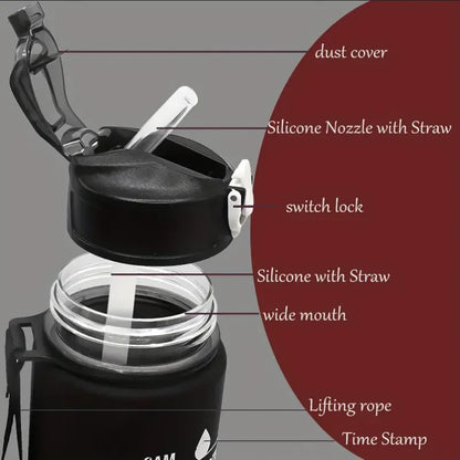 Sports Water Bottle with Time Marker