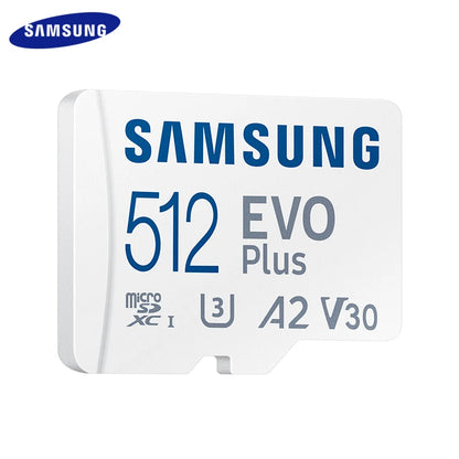 Samsung 512GB 256GB 128GB A2 V30 Memory Card Micro SD EVO Plus