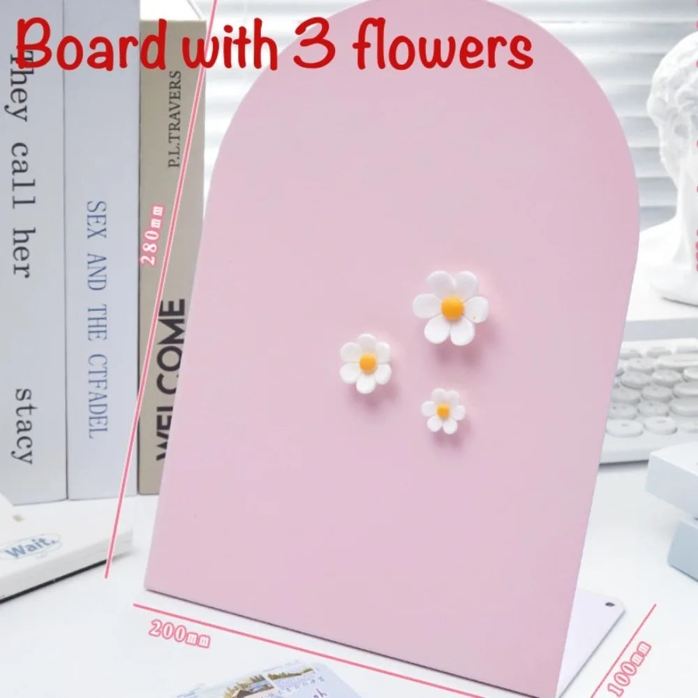 Desktop Magnetic Message Board with Storage Shelf