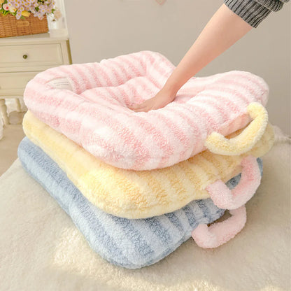 Soft Plush Oval Cat & Dog Bed Pad