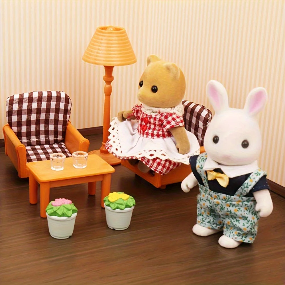 Forest Animal Family Doll Set