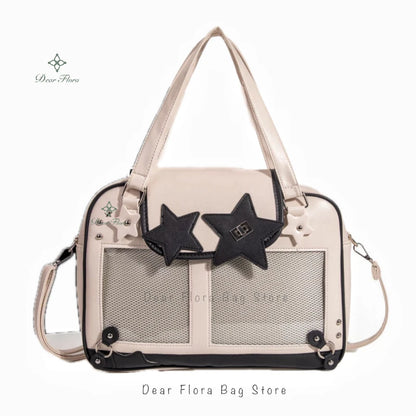 Transparent DIY Ita Shoulder Bag for Pins & Collectibles