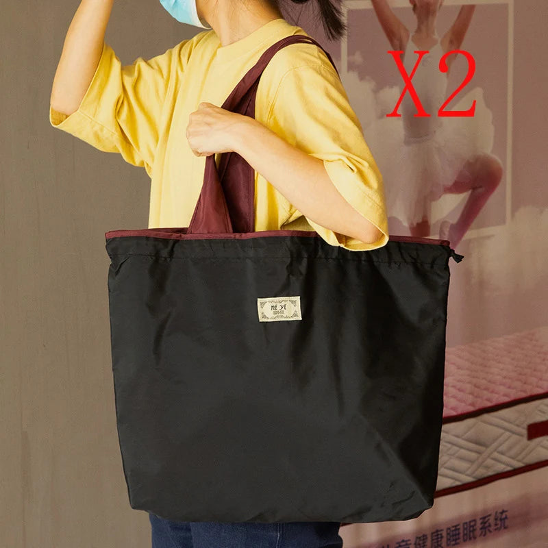 Foldable Drawstring Shopping Tote Bag