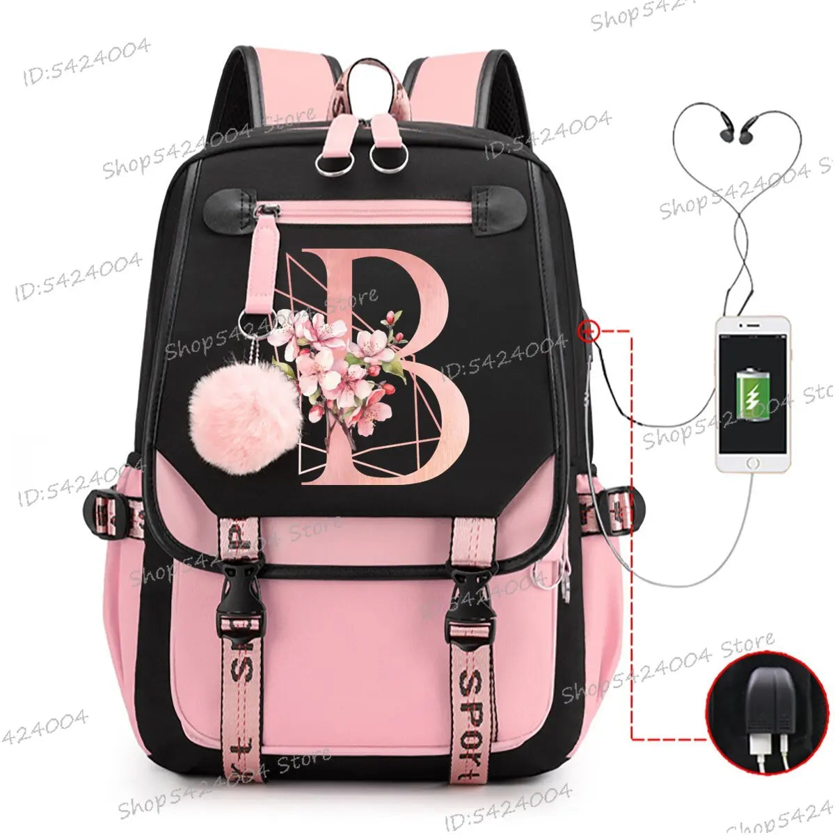 School & Travel Backpack with Laptop Compartment