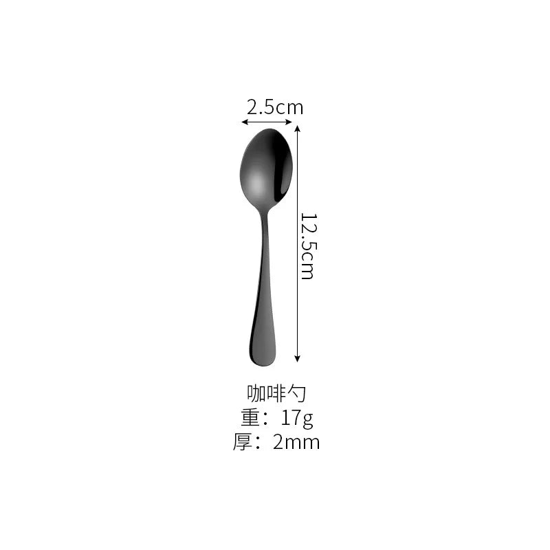 Black Stainless Steel Cutlery Set