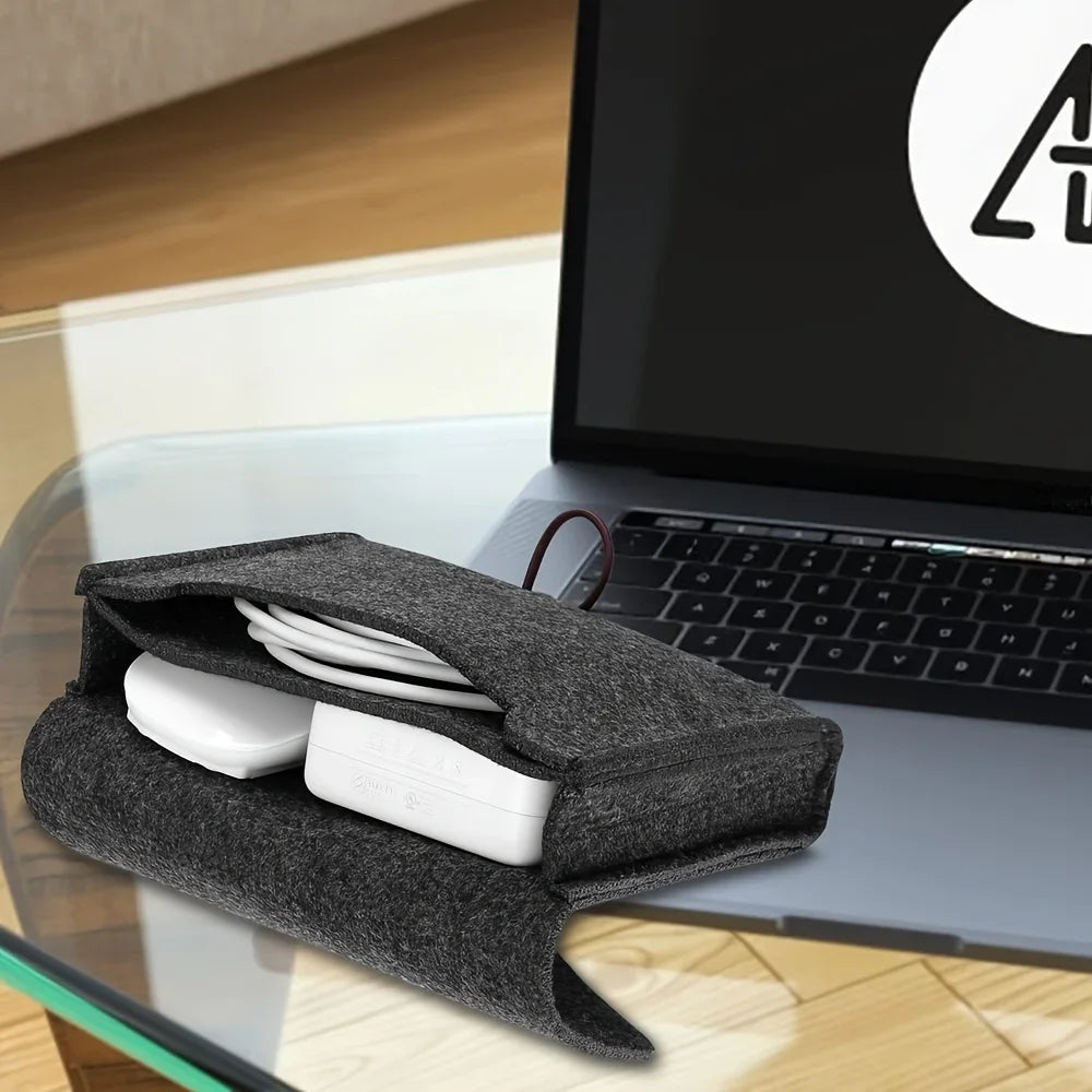 Felt Electronics Organizer Pouch