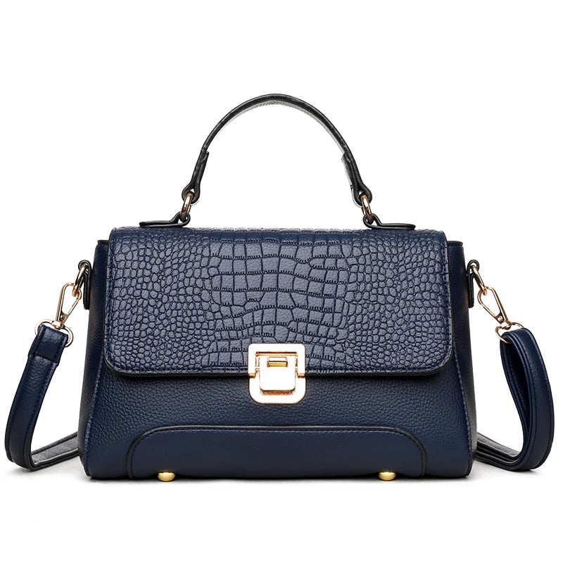Large Capacity Leather Crossbody Handbag for Women