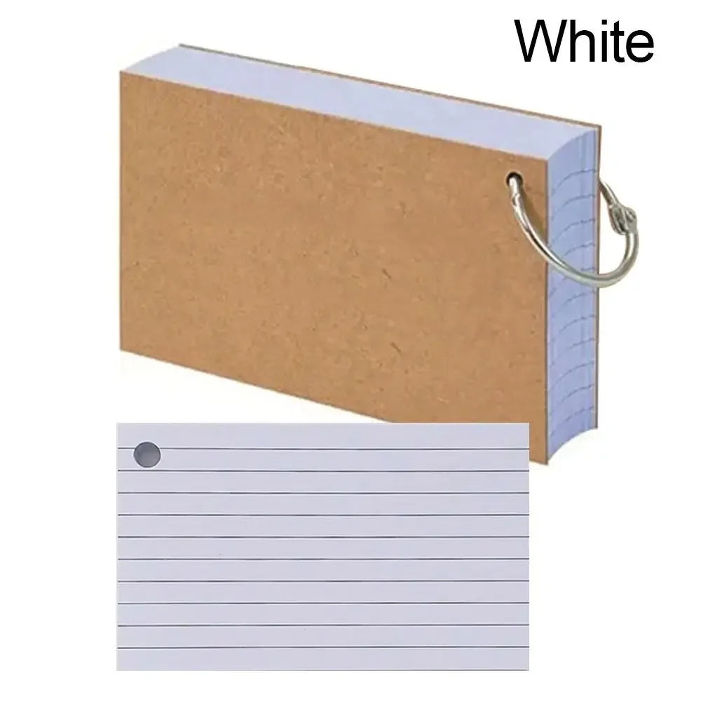 Loose-Leaf Binder Flash Cards Memo Book – 3 × 50 Sheets