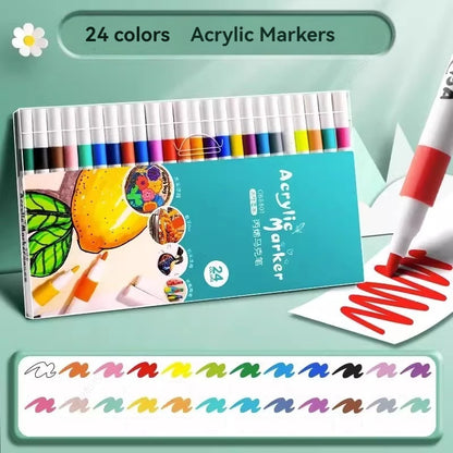 12-80 Colores Set Acrylic Paint Art Marker