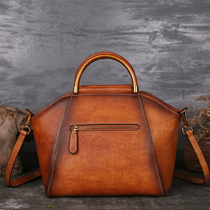 Vintage Genuine Leather Shoulder Handbag
