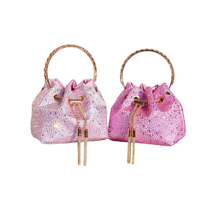 Luxury Rhinestone Bucket Evening Bag