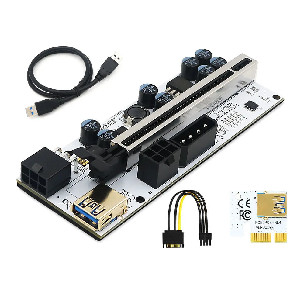 PCIe x16 GPU Riser Card with USB 3.0 Cable