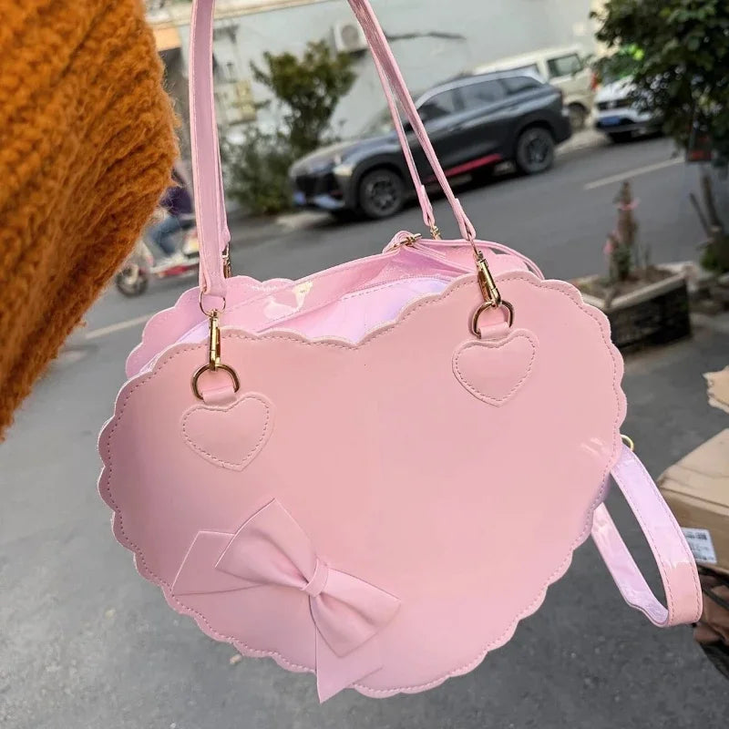Heart-Shaped Lolita Crossbody Handbag