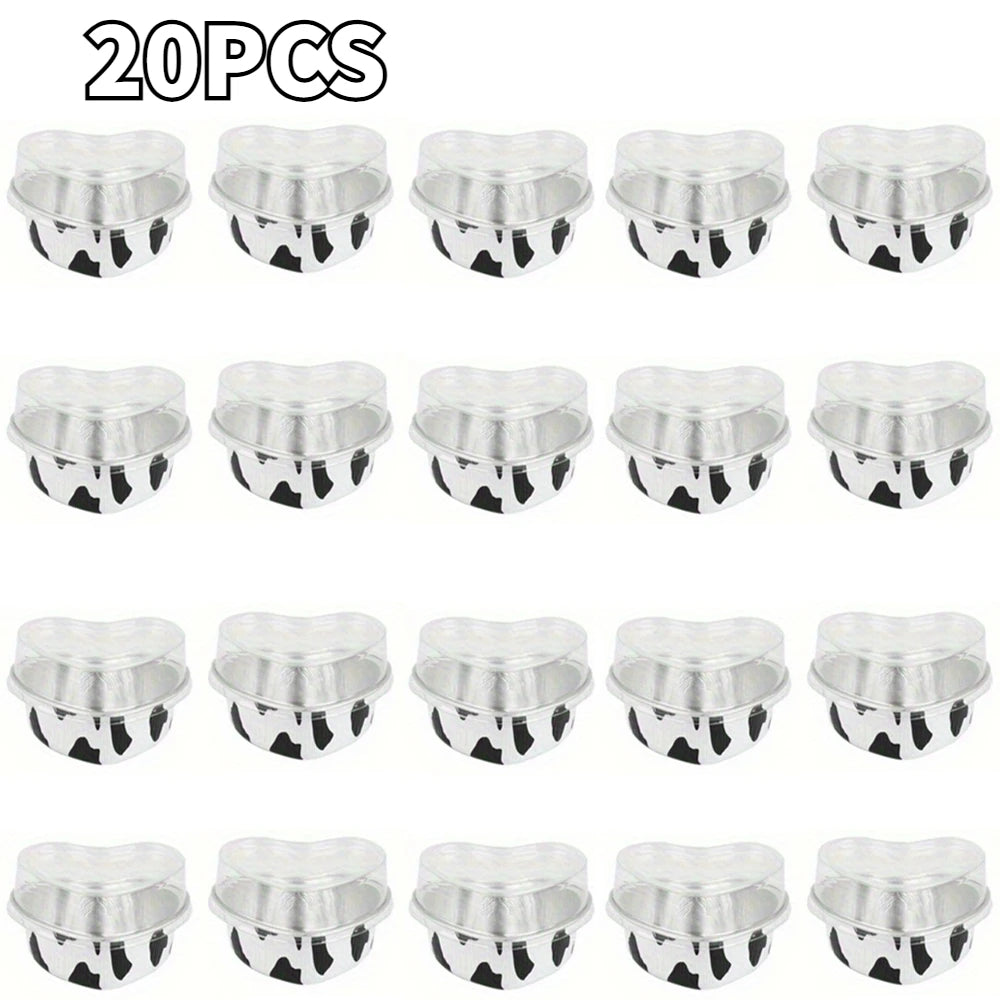 Heart Shape Disposable Aluminum Cupcake Liners